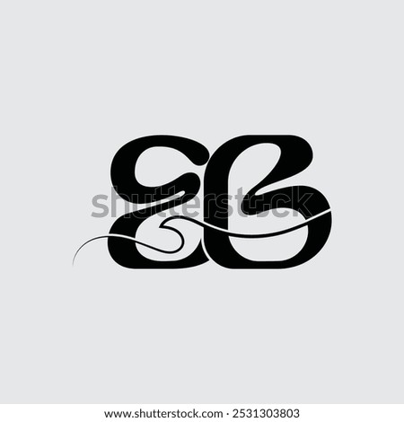 Initial letter EB logo design 