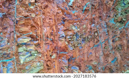 Not focused on the surface of nickel ore saprolite in open pit mines Foto d'archivio © 