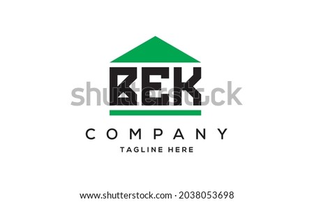 BEK creative three letter real estate logo vector 