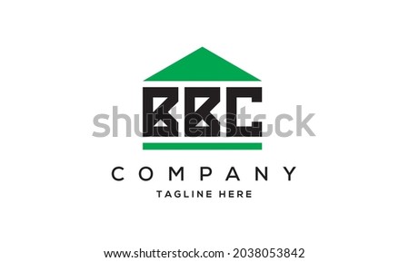 BBC creative three letter real estate logo vector 