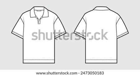 Regular fit collared polo shirt with front opening. Short sleeves.