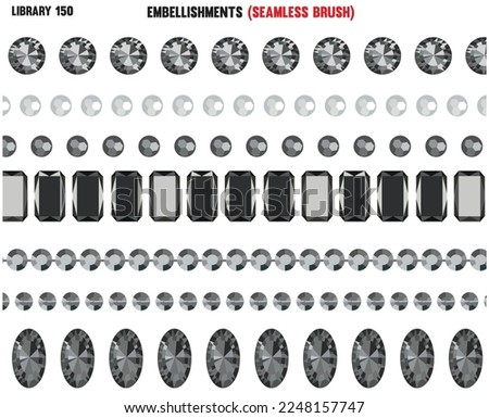 SET OF SEQUINS, IRONS ONS, STICK ONS ,DIAMNONTE AND ZIRCONS IN EDITABLE VECTOR 