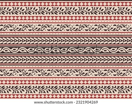 BORDER SEAMLESS PATTERN EMBROIDERY REPEAT PATTERN IN VECTOR