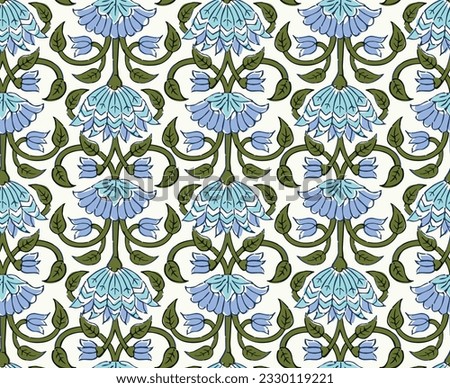 BAROQUE, RENAISSANCE, FLORAL REPEAT PATTERN  SEAMLESS IN VECTOR
