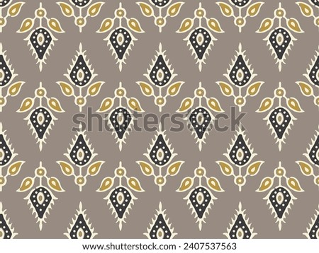 SPRIG FLORAL AJRAKH PATTERN AND BLOCK PRINT PATTERN BATIK PRINT BACKGROUND DIGITAL PRINTING TEXTILE PATTERN
