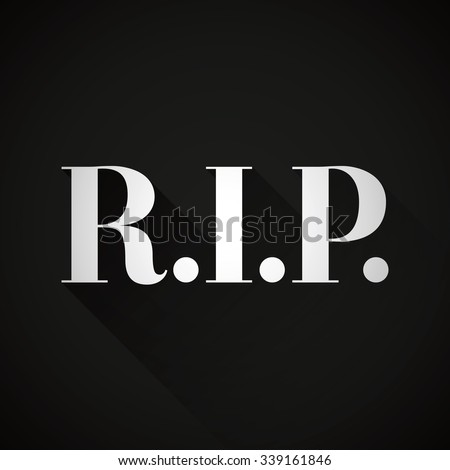 R,I.P. Rest In Peace Vector - 339161846 : Shutterstock