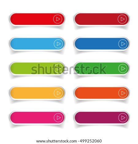 Colorful long round buttons