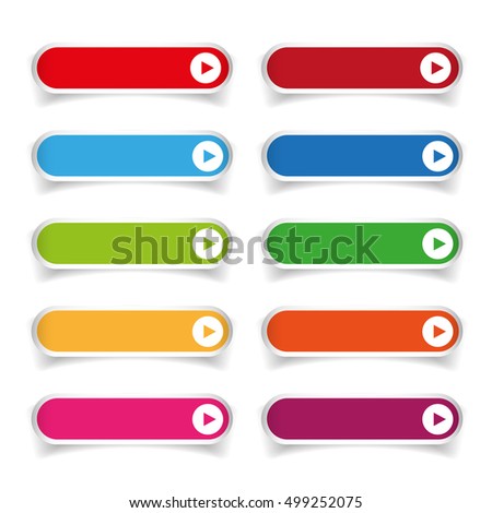 Colorful long round buttons