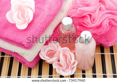Pink  spa accessory in closeup