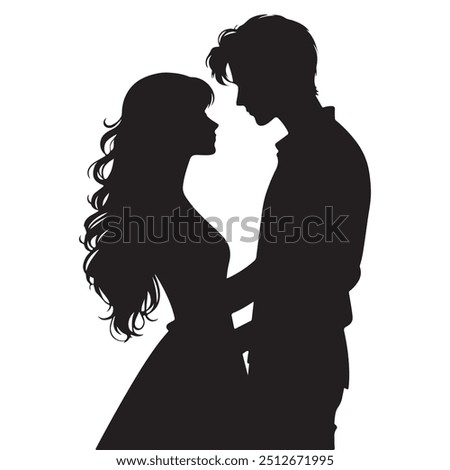 Similar – Image, Stock Photo Silhouette von einen Paar das sich kurz vor Sonnenuntergang auf einer Brücke trifft.