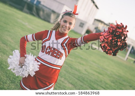 Cheerleader in the Field