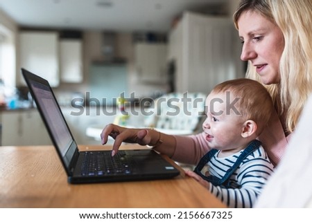 Similar – Image, Stock Photo lovely baby boy looking at the camera