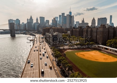 Similar – Foto Bild Manhattan Bridge and Baseball Pitch