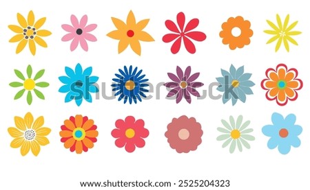 Collection of flowers. abstract origami flower background. style for banners, wallpaper, posters, websites, online shopping.Vector illustration  botanical design and creative idea,eps 10.