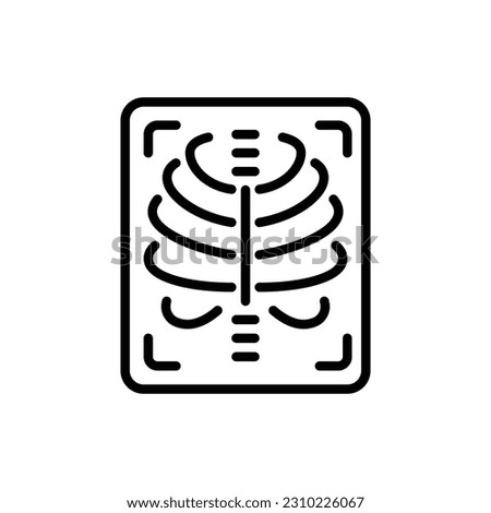 X-ray thin line icon. Medical scan. Vector illustration.