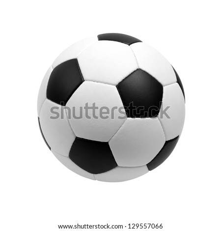 soccer ball isolated on white Stockfoto © 