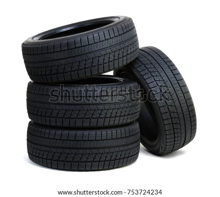 Car tires isolated on white ストックフォト © 