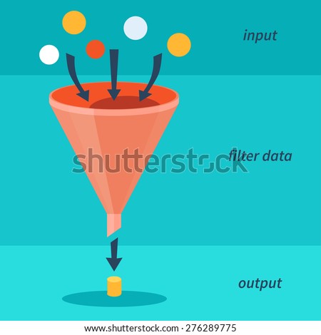 Info graphics of data filter