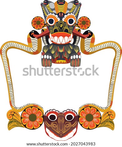  sri lankan traditional devil mask vector Stok fotoğraf © 