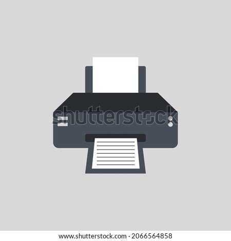 Modern printer vector illustration. Flat printer for web page design. Modern vector illustration.