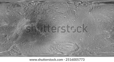 Vector texture map of the spherical surface of Saturn's moon Dione. The Dione texture map.