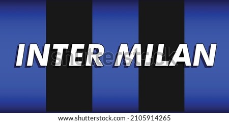 text Inter Milan modern icon vector template