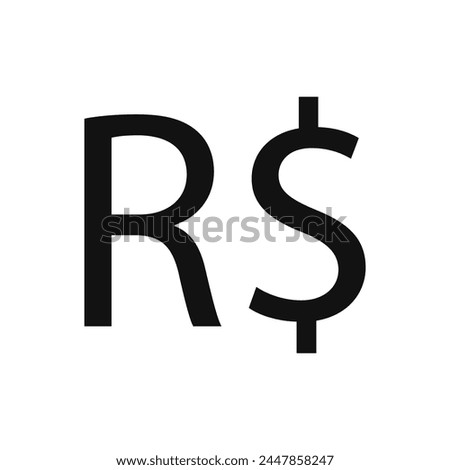 Brazil Real vector icon. Brazilian Real sign. Brasil currency symbol
