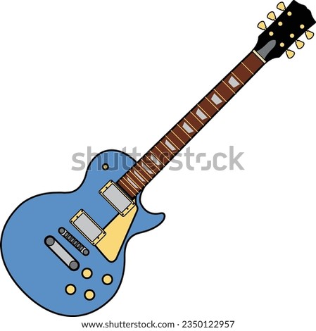 flat line color electric guuitar les paul