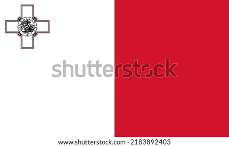 illustration vector of Malta flag. official colors and Proportion Correctly. EPS10