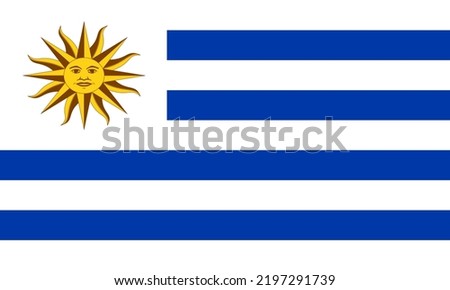 Illustration vector of Uruguay flag. Uruguay flag vector