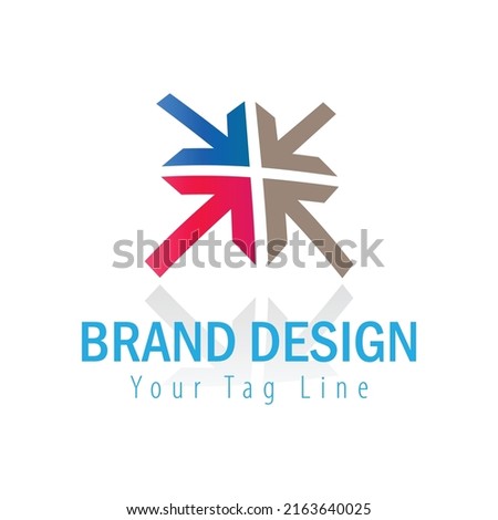 3D arrow logo template design for commercial and personal uses. All about graphic design. Logos, brand identities, logo idea, logo Tipo, vector elements, etc.