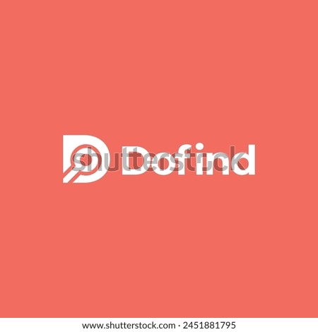 
Letter D logo concept with magnifying glass search icon logo.