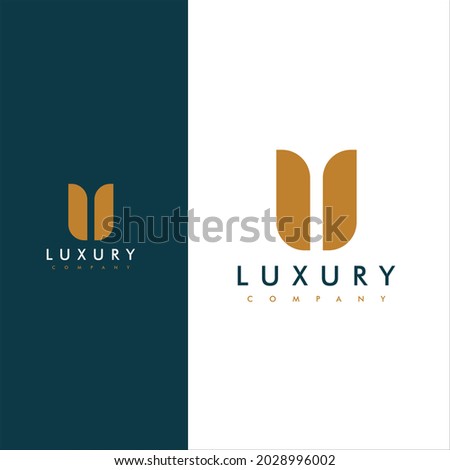 Elegant Letter U design for luxury company branding. Premium identity design