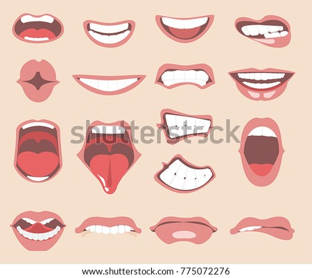 Similar – Image, Stock Photo mimicry Face Drawing Mouth