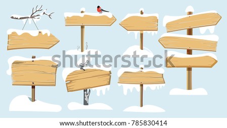 Similar – Image, Stock Photo signs in the snow nature