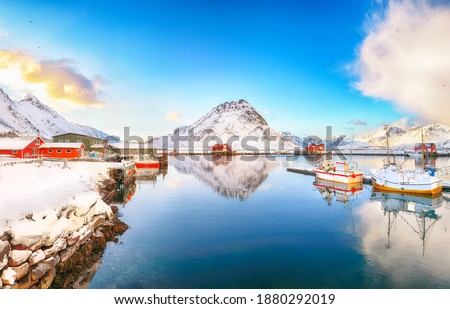 Similar – Foto Bild Boot auf einem zugefrorenen See