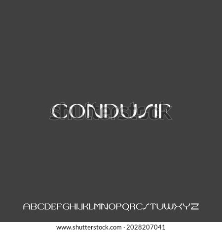 CONDUSIF.Luxury and elegant alphabet font vector set