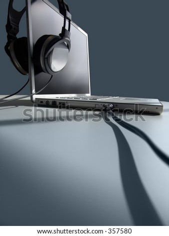 Headphones on Laptop