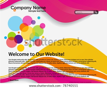 Website design business template, editable Vector illustration.