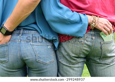 Hands in my Pocket (woman stealing from man\'s pocket)