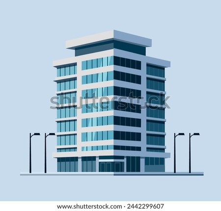 modern office building illustration EPS