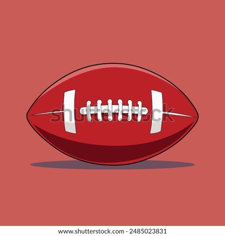 rugby ball vector illustration with solid background