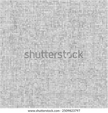 Black grid with small irregular squares. Vertical and horizontal lines with different thicknesses. Geometric texture. Seamless repeating pattern.