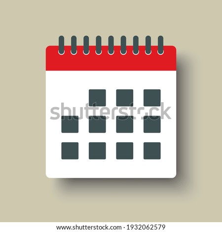 Icon page calendar schedule. Agenda app, business deadline, date page icon. Reminder, schedule line simple sign. Organizer concept.