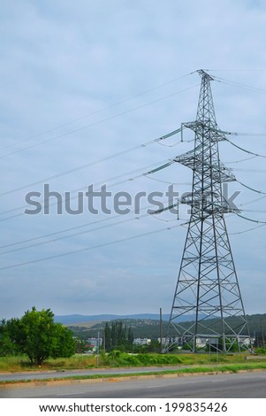 The image of a power line