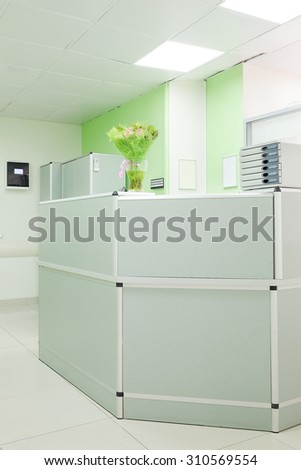 Interior of a hospital nurse\'s reception