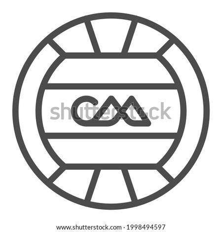 Gaelic football, square line vector icon.