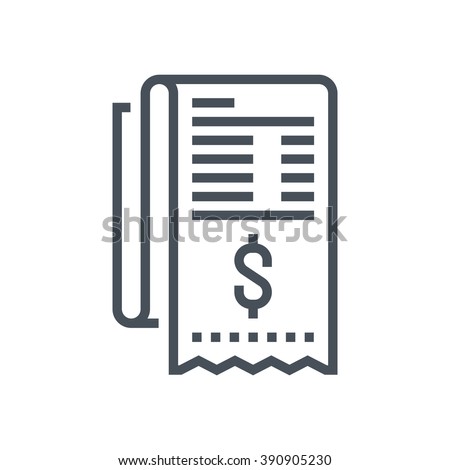 Invoice, bill icon suitable for info graphics, websites and print media and  interfaces. Line vector icon.