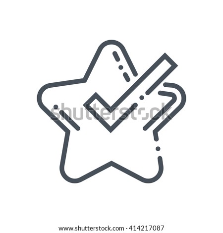 Star, project features icon suitable for info graphics, websites and print media and  interfaces. Hand drawn style, pixel perfect line vector icon.