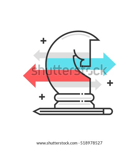 Color box icon, strategy concept illustration, icon, background and graphics. The illustration is colorful, flat, vector, pixel perfect, suitable for web and print. It is linear stokes and fills.
